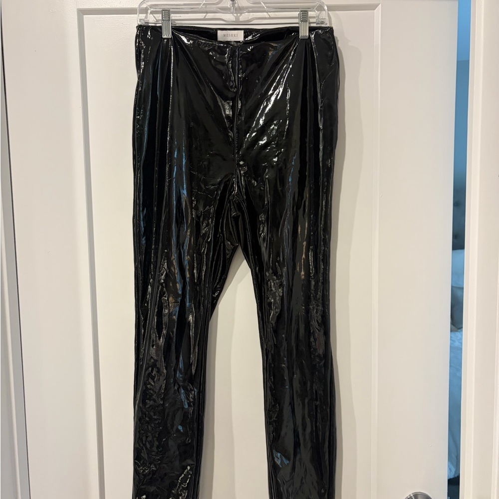 Meshki Shiny Black Skinny Pants